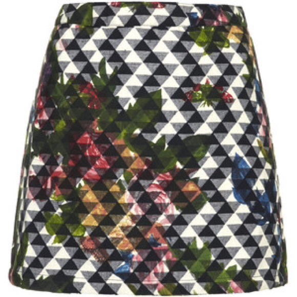 TOPSHOP Blur Floral Print Pelmet Skirt 6 - Picture 2 of 8